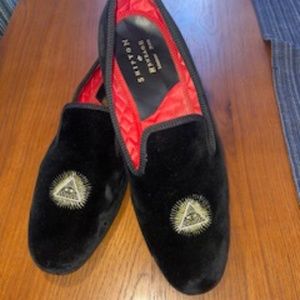 Shipton & Heneage Black velvet Loafers. Size  US 12  UK11